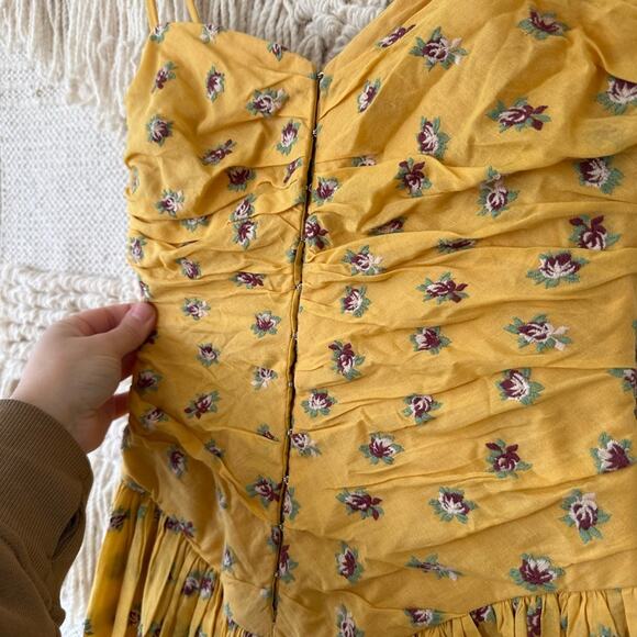 Tory Burch Pleated Embroidered Cotton Midi Dress - Picture 3 of 12